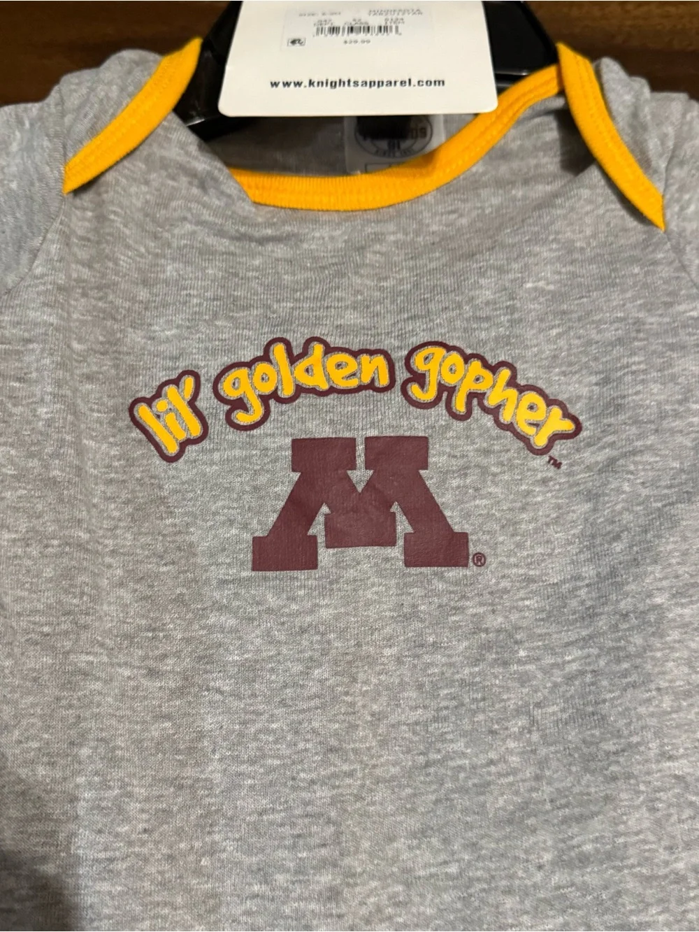New university of Minnesota onesie set